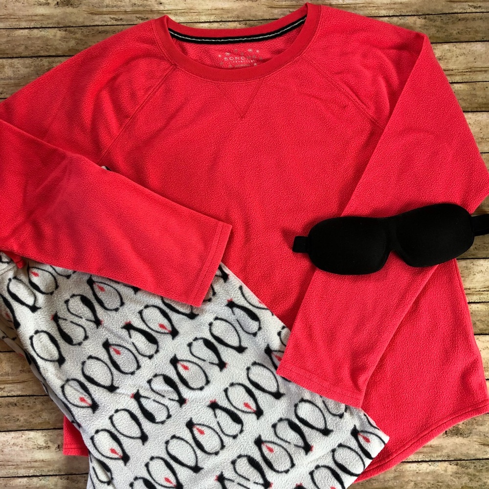 Sonoma LifeStyle Fleece Penguin Pajama Set - Picture 1 of 6